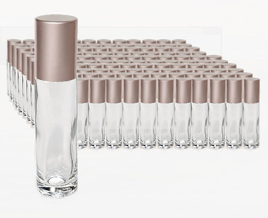 Wholesale Plain Rollon Bottles - Rose Gold Cap