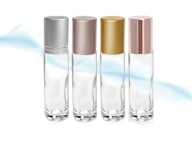 Glass Roller Bottles, w/cap & ball, 10ml