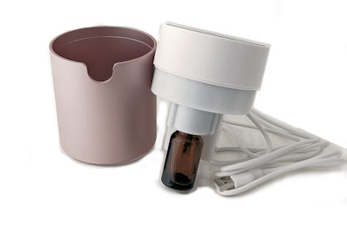Waterless Essential Oil Nebulizer with USB and 10 ml bottle, Rose Gold Aluminum